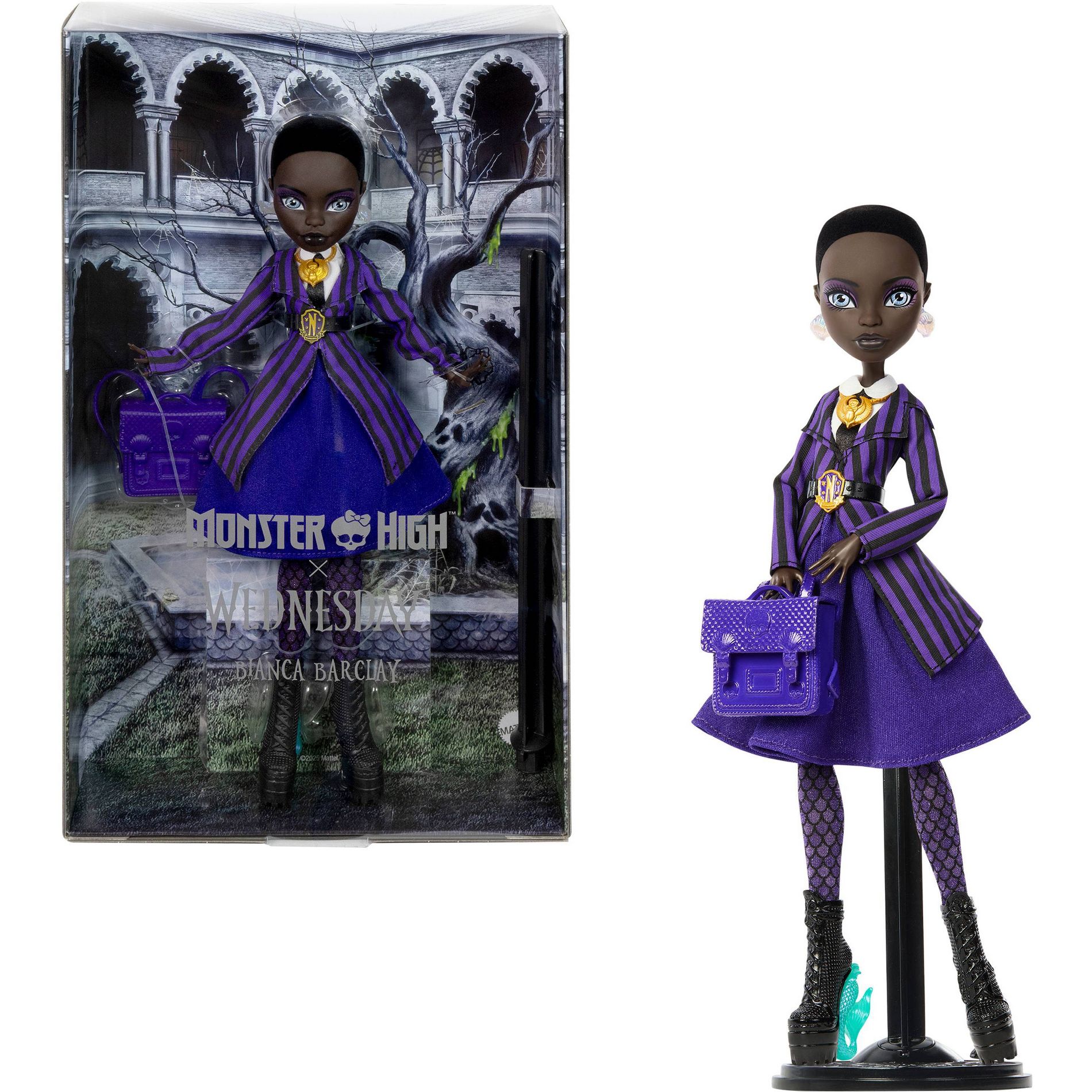 Monster High x Wednesday Collectible Doll, Bianca Barclay in Nevermore Academy Uniform