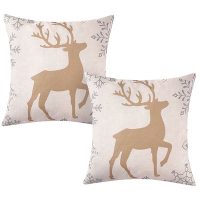 Christmas Pillow Covers 18x18 Set of 2 Christmas Decorations Indoor Home Decor Farmhouse Decorative Throw Pillows for Living Room