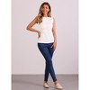 Allegra K Women's Front Twist Knot Boat Neck Sleeveless Casual Top - 4 of 4