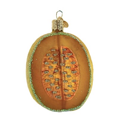 Old World Christmas 3.5 Inch Cantaloupe Ornament Melon Fruit Tree Ornaments