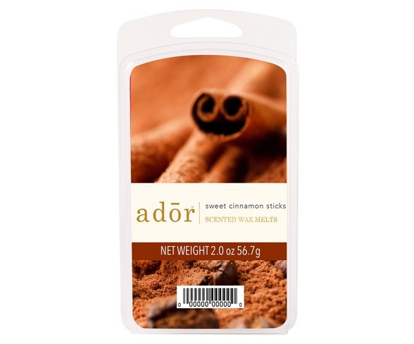 2oz Scented Wax Melts Sweet Cinnamon Sticks - ADOR