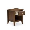 East West Furniture,Modern Nightstand Bedroom with 1 Wooden Drawer, Stable and Sturdy Constructed - 3 of 4
