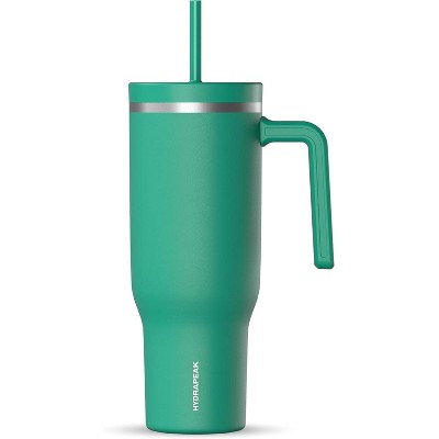 Kelly Green 40 Oz Stainless Steel Insulated Tumbler with Handle and Straw