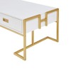 Kumasinova Modern Rectangular Coffee Table with 4 Drawers,47.3" End Table with Gold Base,Large Center Table for Living Room Furniture - 4 of 4