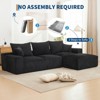 110" Oversized Modular Sectional Sofa – L-Shape Cloud Couch with 2 Pillows for Living Room/Office - 3 of 4