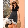 Women's Maternity Dress Short Sleeve Pregnancy Clothes Polkadot - 4 of 4