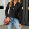 Coolmee Women's Long Sleeve Shirts Fall Tunic Tops Henley V Neck Blouses Dressy Casual Winter Trendy Clothes - 4 of 4