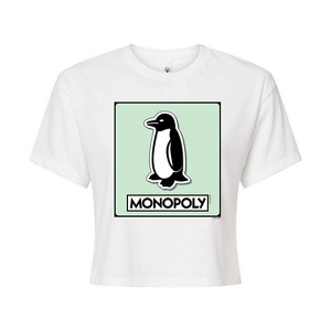 Women's - Monopoly - Penguin Game Token Cropped Graphic T-Shirt - 1 of 4