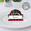 Big Dot of Happiness Christmas Pajamas - Holiday Plaid PJ Party Tent Buffet Card - Table Setting Name Place Cards - Set of 24 - 2 of 4