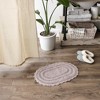 Design Imports Dusty Lilac Small Oval Crochet Bath Mat - 4 of 4