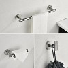 Dracelo 3-Piece Bathroom Hardware Set with Toilet Paper Holder, Towel Ring, Adjustable Towel Bar, Wall Mount Bath Accessory Set - 2 of 4