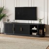 TV Stand for TVs up to 75", TV Console Media Console TV Cabinet Media Entertainment Center with Adjustable Shelves & Sliding Door - ModernLuxe - 2 of 4