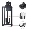 C Cattleya 2-Light Matte Black Dusk to Dawn Outdoor Wall Lantern Sconce with Clear Tempered Glass - 3 of 4