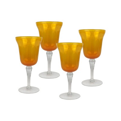 Top Shelf Amber 18 Ounce Wine Glass, Set of 4