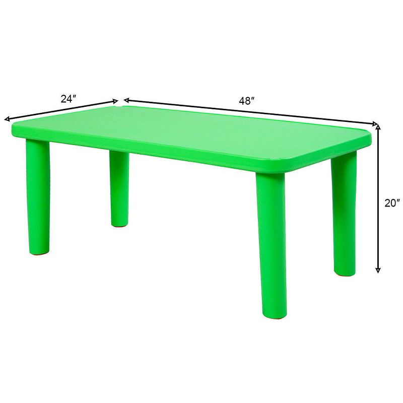 Costway Kids Portable Plastic Table Learn and Play Activity School Home Furniture Green, 2 of 9