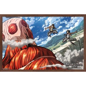 Trends International Attack on Titan - Double Team Framed Wall Poster Prints - 1 of 4