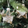 Juvale 12 Pack Rustic Glass Star Ornaments for Christmas Tree, Hanging Decorations in Assorted Designs, 3 x 6.2 x 1 In - image 3 of 4