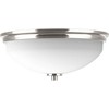 Progress Lighting Replay 2-Light Flush Mount, Brushed Nickel, White Glass Shade - 4 of 4