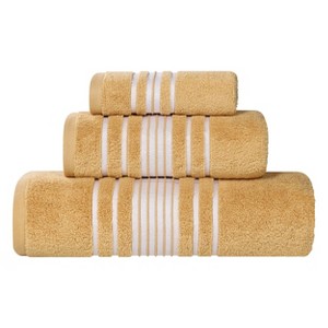 Zero Twist Cotton Solid 3 Piece Bathroom Towel Set by Blue Nile Mills - 1 of 4