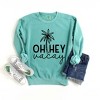 Simply Sage Market Women's  Garment Dyed Graphic Sweatshirt Hey Vacay Palm Tree - 3 of 3