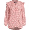 Lands' End Women's Cotton Voille Ruffle Front Blouse - 3 of 3
