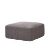 Airsurfer Large Charcoal Gray Ottoman Modern Plush Lounge Ottoman Home Accent for Living Room Relaxation - 4 of 4