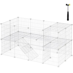 Pet Playpen, Small Animal Playpen, Rabbit Guinea Pig Cage, Zip Ties Included, Metal Wire Apartment-Style - 1 of 4
