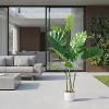 4FT Artificial Tropical Plant in Pot, PEVA Leaf Fake Tree with Realistic Green Foliage for Indoor Outdoor Home Office Decor - 2 of 4