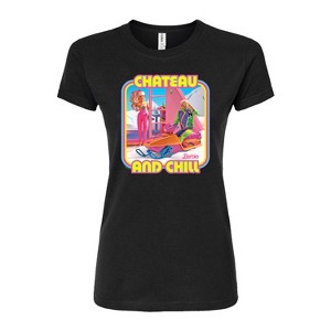 Women's - Barbie - Retro Chateau And Chill-Juniors Fitted Graphic T-Shirt Fitted Graphic T-Shirt - 1 of 2