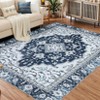 Non-Slip Vintage Washable Rug | Ultra-Thin Low Pile Carpet for Living Room, Bedroom, Dining Table & Office - 2 of 4