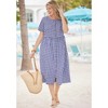 Woman Within Women's Plus Size Short-Sleeve Seersucker Dress - 3 of 4