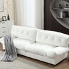 Cloud Style Teddy Velvet 2-Seater Modular Sofa with Comfy Padded Cushions and Plastic Feet - 3 of 4