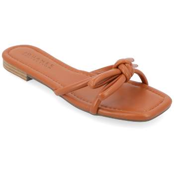 Journee Collection Womens Soma Tru Comfort Foam Slide Low Block Heel Sandals