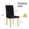CAVINAS Velvet Armless Chairs, Dining Chairs with Metal Legs, Grid and Buckle Design for Kitchen, Conference Room, Living Room - 2 of 4