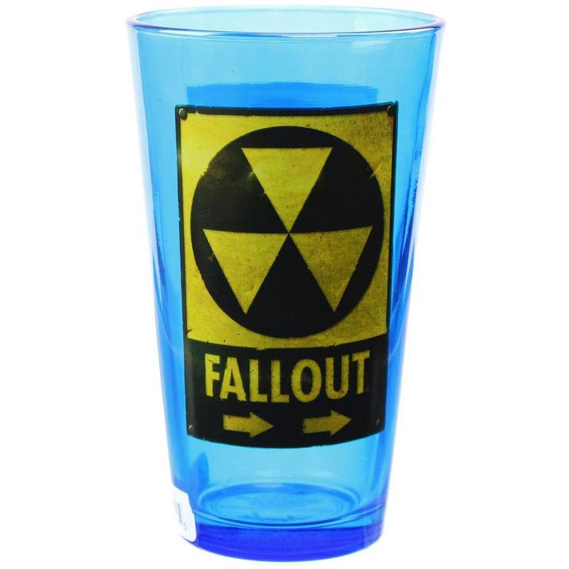 Just Funky Fallout Toxic Waste 16oz Blue Pint Glass, 1 of 2
