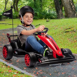 Ride On Go Kart for Kids, 24V 7Ah Battery Two 200W Motors, 7.5MPH Fast Drifting Circling Car, Stretchable Length Electric Ride Toy - 1 of 4