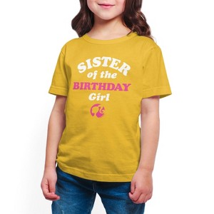 Girls' - Barbie - Sister of The Birthday Girl Short Sleeve Graphic T-Shirt - 1 of 4
