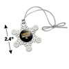 Cameron University Secndary Logo Metal Snowflake Christmas Tree Holiday Ornament - 3 of 3
