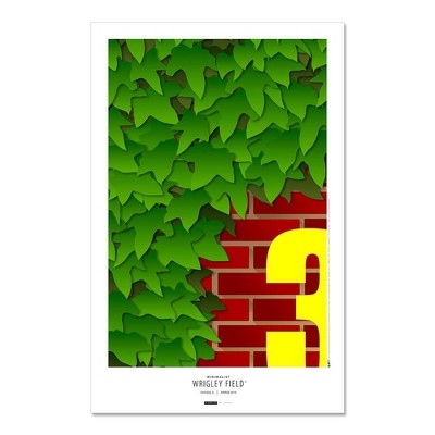 MLB Chicago Cubs Brick and Ivy Art Poster