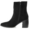 Journee Collection Womens Noriah Tru Comfort Foam Inside Zip Stacked Heel Booties Black 8.5 - 2 of 4