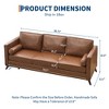 78" Leather Sofa, Mid-Century Modern Deep Seat Couch 3-Seat Sofa for Living Room - 2 of 4