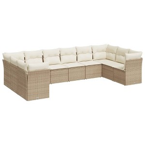 vidaXL Garden Sofa Set Beige - 1 of 4