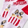 Women's 'Pupcorn' Puppy Low Cut Socks - Pink/Red 4-10 - 3 of 3