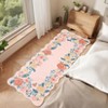 Modern Floral Rug Washable Rug with Non Slip Backing Low Pile Indoor Carpet Foldable Soft Floor Cover for Living Roo Bedroom Office - 4 of 4