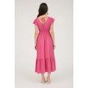 August Sky Women's V-Neck Short Sleeve Midi Dress - 2 of 4