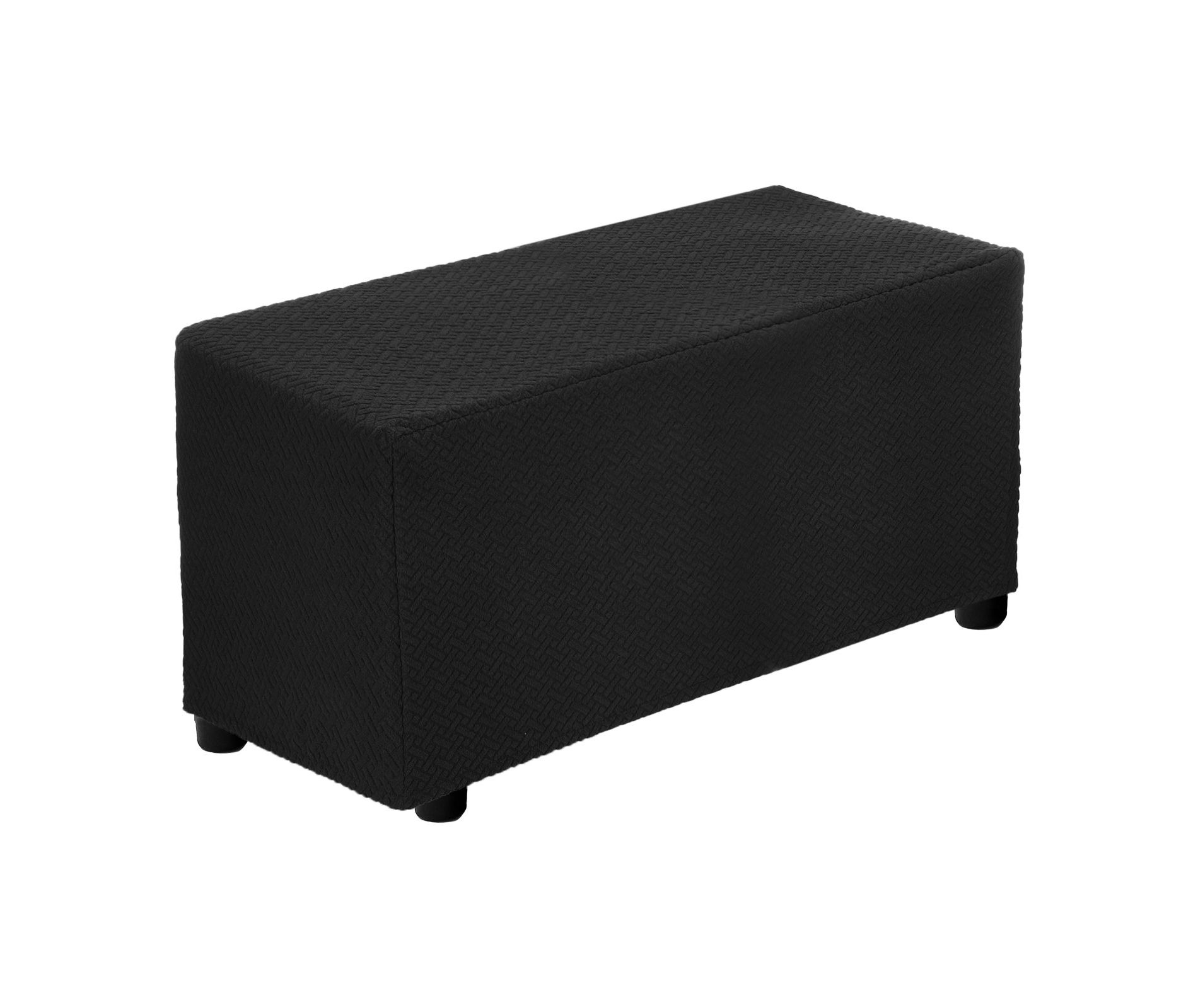 Unique Bargains Living Room Twill Stretch Protective Rectangle Silpcover 33"-40" Black