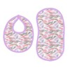 Bacati - Jungle Safari Lilac/Coral Muslin 4 pc Bibs/Burpies - 3 of 4