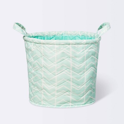 Image of Quilted Storage Bin Herringbone - Cloud Island™ Mint