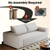 71" Corduroy 3-Seater Sofa with Deep Seat Design, Family Sofa for Living Room or Apartment, No Assembly Sofa for Couples or Guests-Koiai - 3 of 4