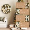 Christmas Wreath, 24 Inch Pre-Assembled Wreath with Ball Decorative Bow, 20 Lights, for Front Door Home Holiday Decoration - 4 of 4